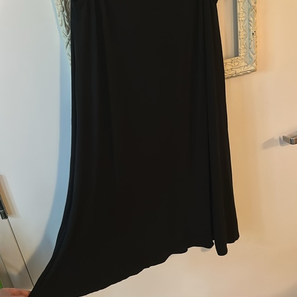 AERIE | Black Sleeveless Sheath Midi Swing Dress with Back Key Hole - Picture 9 of 12
